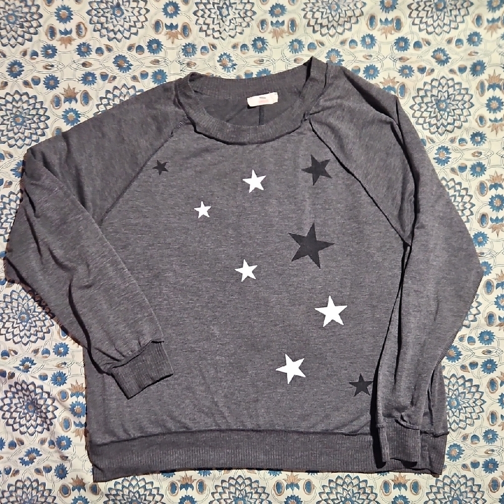 Hummingbird Charcoal Knit Top